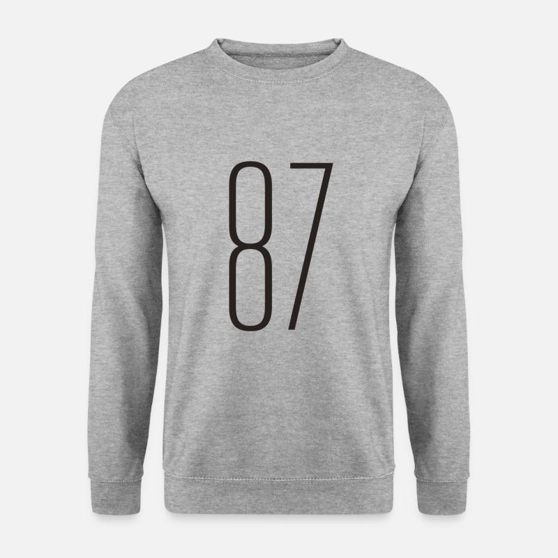 87 - Unisex Pullover - Weißgrau meliert