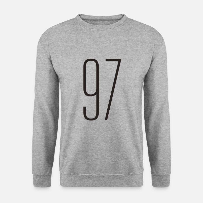 97 - Unisex Pullover - Weißgrau meliert
