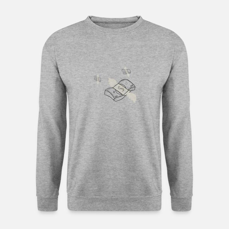 Money Magic - Unisex Pullover - Weißgrau meliert