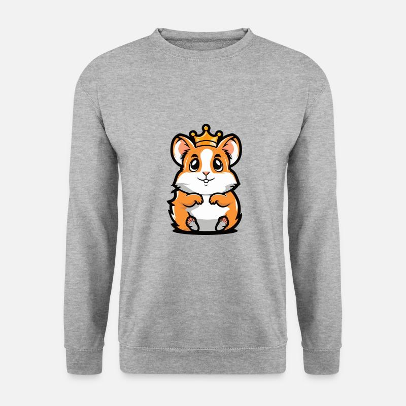 Hamster Comic Crown - Unisex Sweatshirt - salt & pepper
