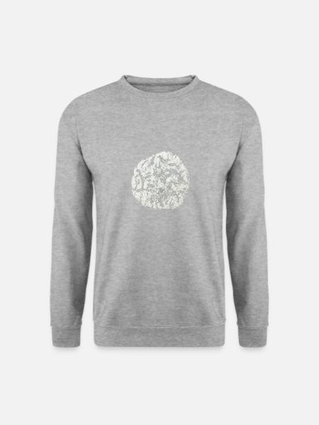 Fußabdruck eines echten Elefanten: Phu Sii - weiß - Unisex Pullover - Weißgrau meliert