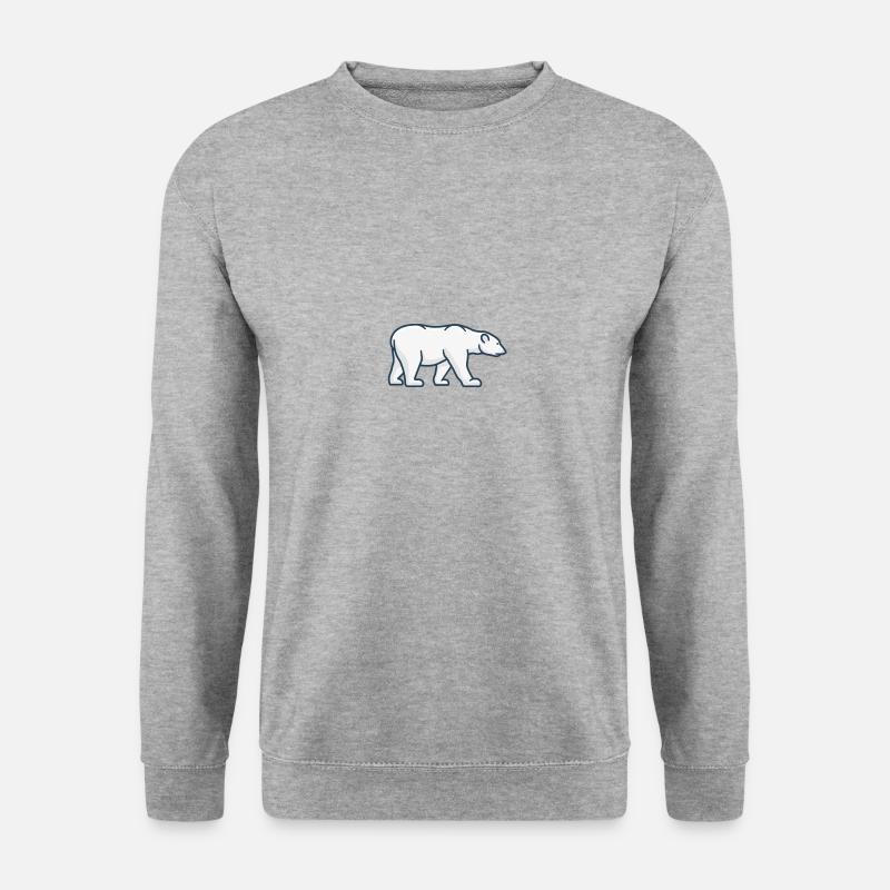 Eisbär - Unisex Pullover - Weißgrau meliert
