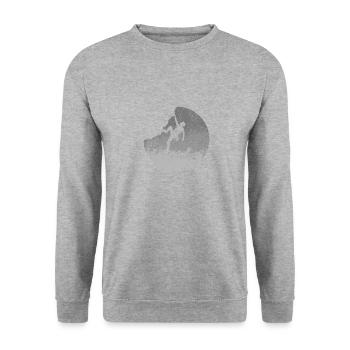 Climbing - Sweat-shirt Unisexe - gris chiné - Devant - Alina (178cm) & Michal (187cm)