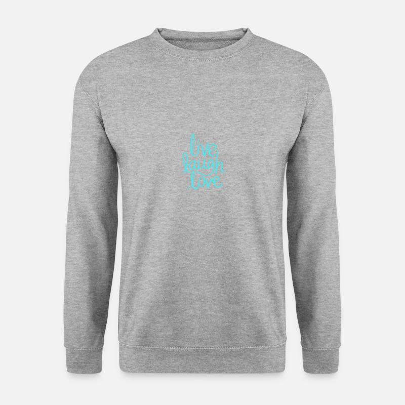 LIVE LACHEN WIE - Unisex Pullover - Weißgrau meliert