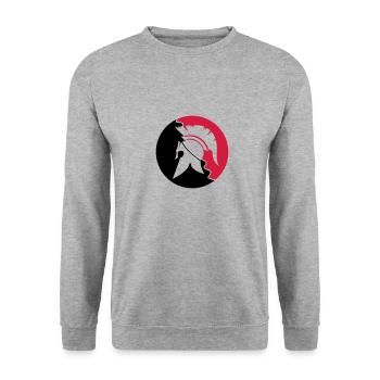 Sparta Warrior - Unisex Sweatshirt - salt & pepper - Front - Alina (178cm) & Michal (187cm)