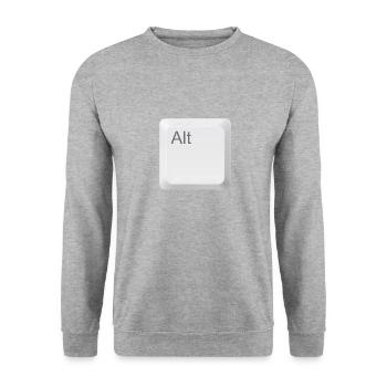 11 o keyboard alt key - Unisex Sweatshirt - salt & pepper - Front - Alina (178cm) & Michal (187cm)