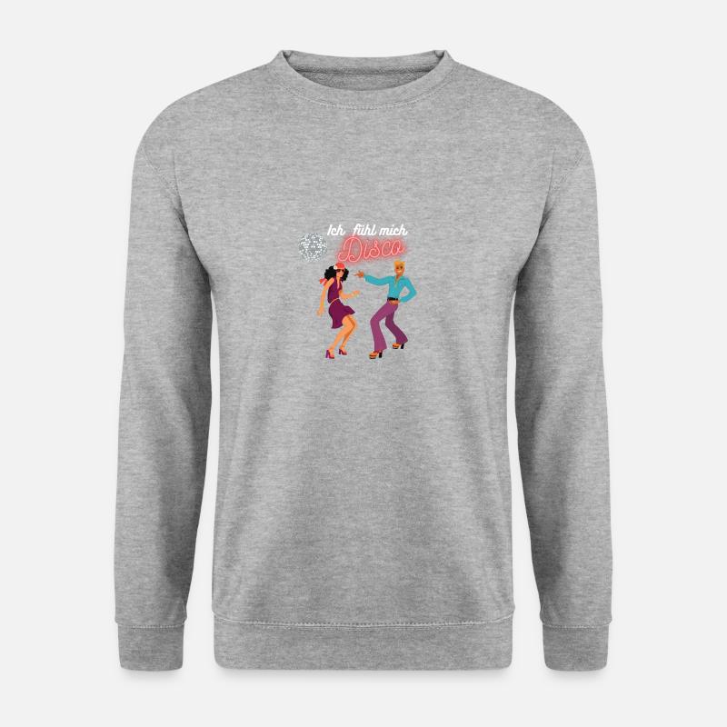 Fühl mich Disco - Unisex Pullover - Weißgrau meliert
