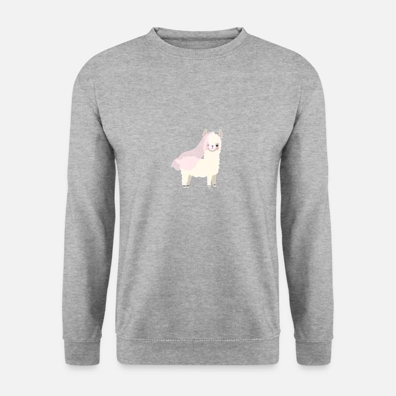 Alpaka Braut - Unisex Pullover - Weißgrau meliert