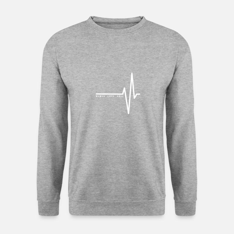 Frequenz - Unisex Pullover - Weißgrau meliert