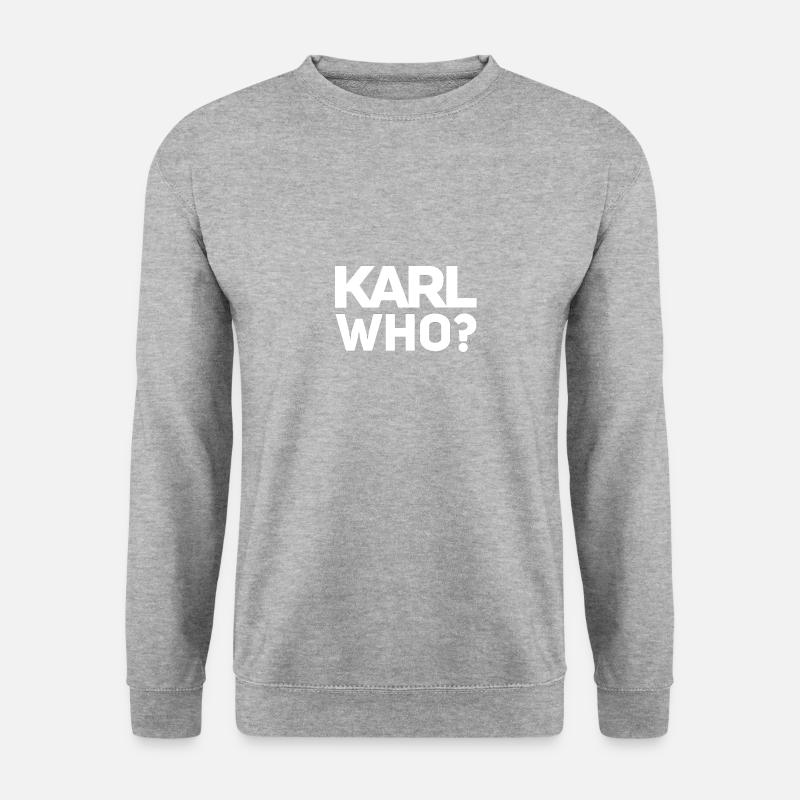 Karl Who? - Unisex Pullover - Weißgrau meliert