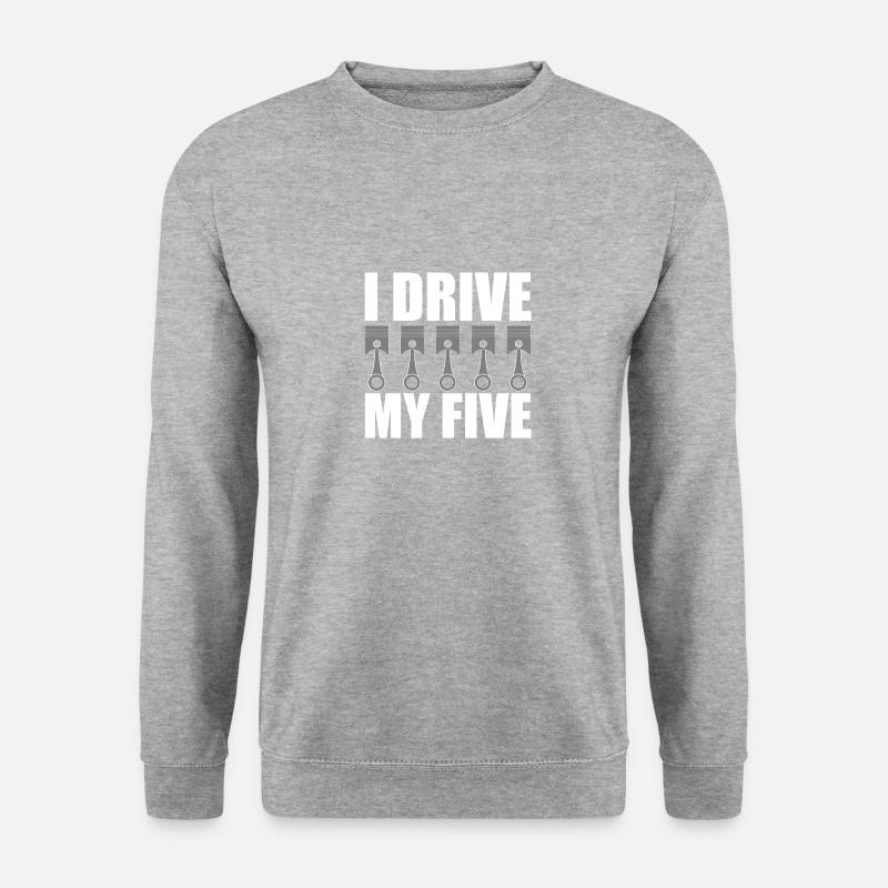 5 Zylinder - Unisex Pullover - Weißgrau meliert