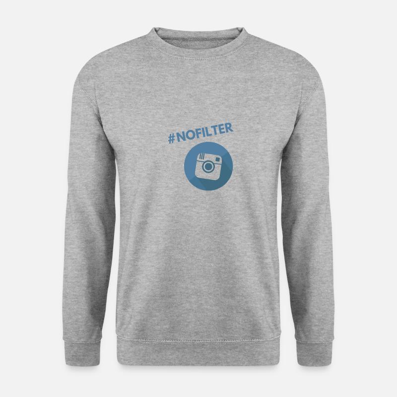 No filter Bleu - Sweat-shirt Unisexe - gris chiné