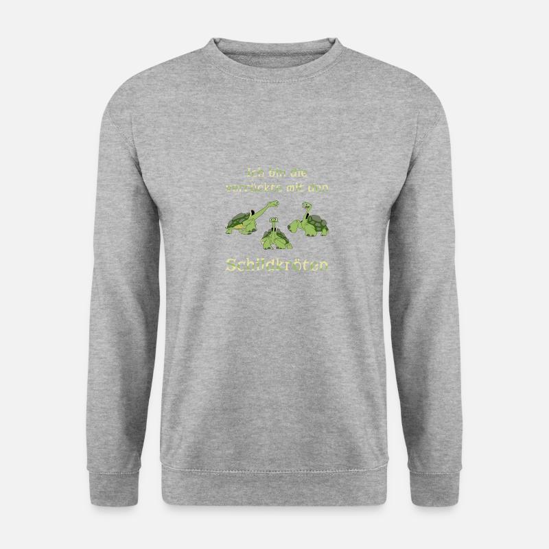 schildkröten turtle - Unisex Pullover - Weißgrau meliert