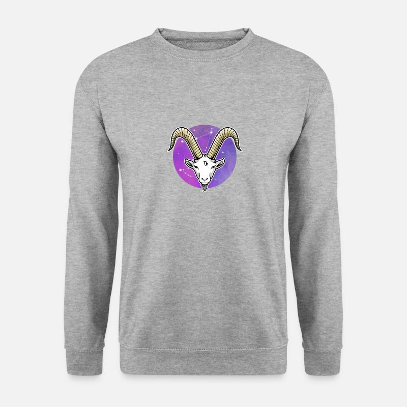 Sternzeichen Steinbock - Unisex Pullover - Weißgrau meliert