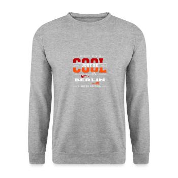 Berlin Meine Stadt Cool I Love Reise Tour - Unisex Pullover - Weißgrau meliert - Vorne - Alina (178cm) & Michal (187cm)