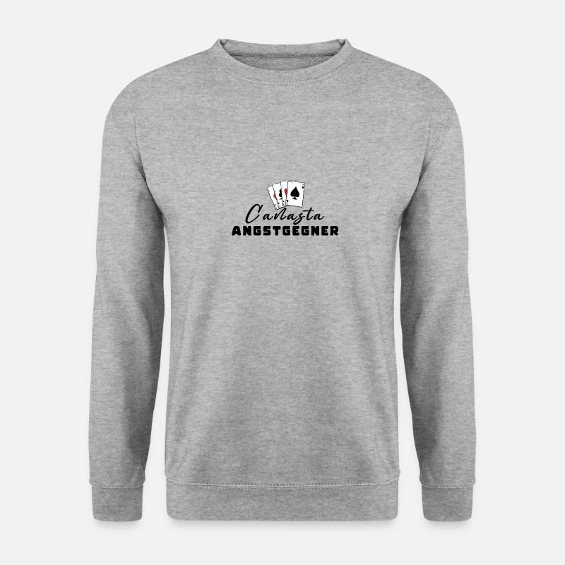 Canasta Angstgegner - Unisex Pullover - Weißgrau meliert