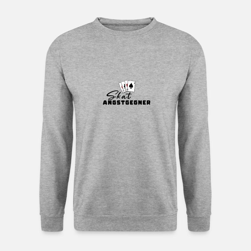 Skat Angstgegner - Unisex Pullover - Weißgrau meliert