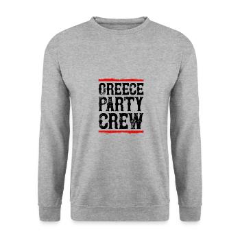 Greece Party Crew - Unisex Sweatshirt - salt & pepper - Front - Alina (178cm) & Michal (187cm)