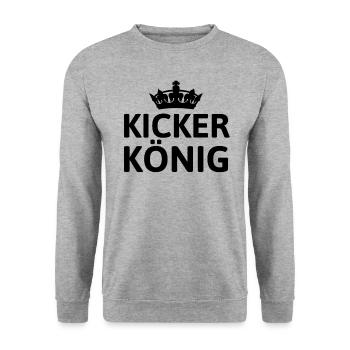 KICKER KING - Unisex Sweatshirt - salt & pepper - Front - Alina (178cm) & Michal (187cm)