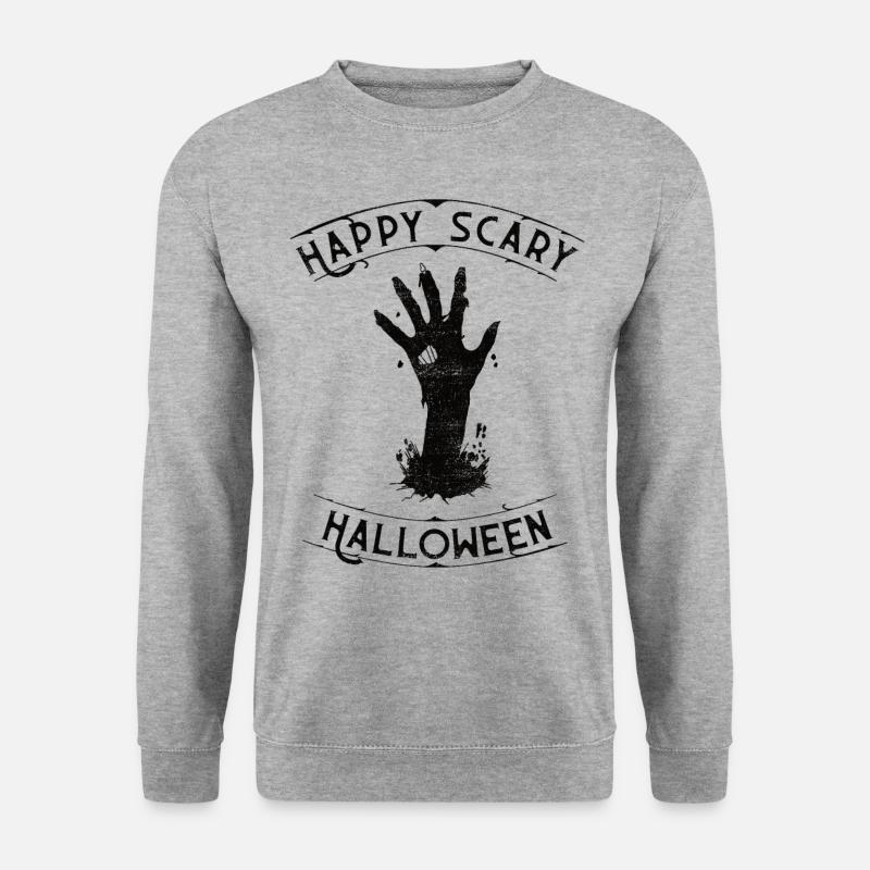 Zombie Hand Halloween - Unisex Pullover - Weißgrau meliert