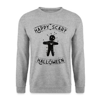 Voodoo Doll Halloween - Sweat-shirt Unisexe - gris chiné - Devant - Alina (178cm) & Michal (187cm)