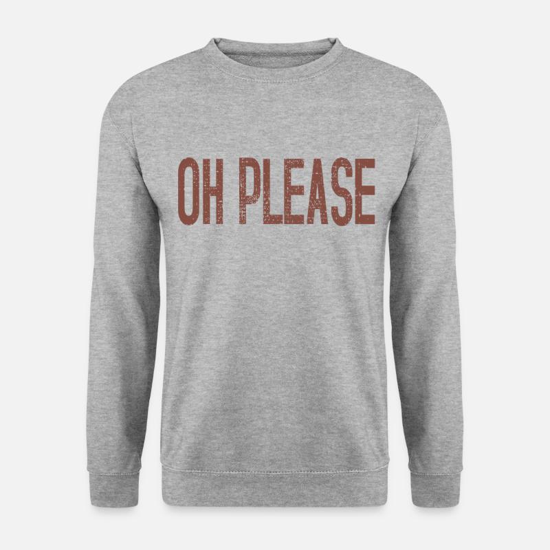 Bitte - Unisex Pullover - Weißgrau meliert