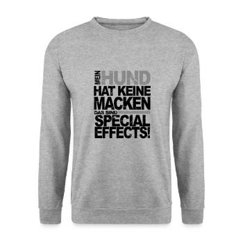 Gsechenk familie hunde Geburtstag Tier Hundemama - Unisex Pullover - Weißgrau meliert - Vorne - Alina (178cm) & Michal (187cm)