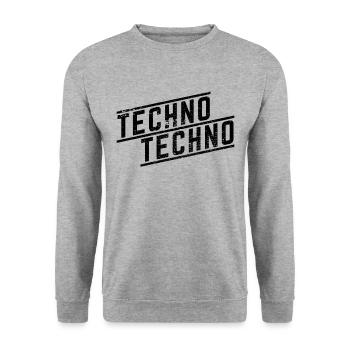Techno Techno - Unisex Sweatshirt - salt & pepper - Front - Alina (178cm) & Michal (187cm)