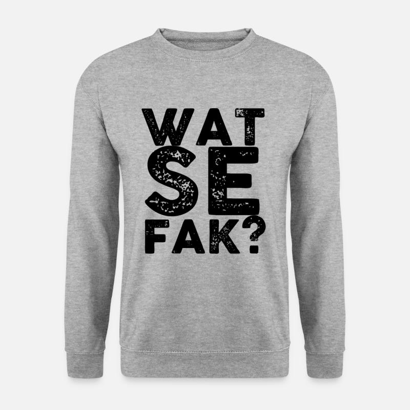 WTF - Unisex Pullover - Weißgrau meliert