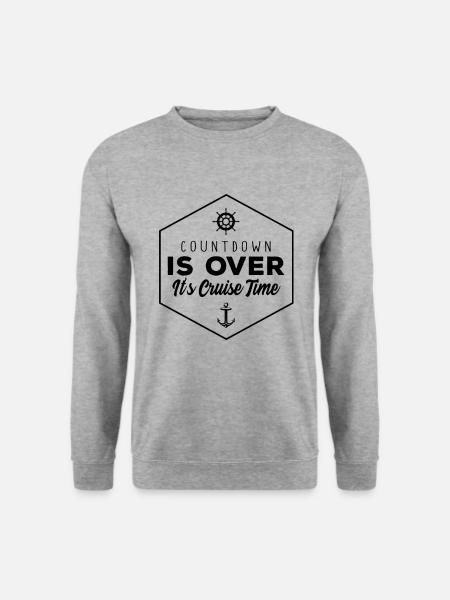 Cruise Time Vacation Boat Ocean Cruise Ship Seas - Unisex Pullover - Weißgrau meliert