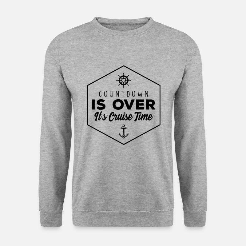 Cruise Time Vacation Boat Ocean Cruise Ship Seas - Unisex Pullover - Weißgrau meliert