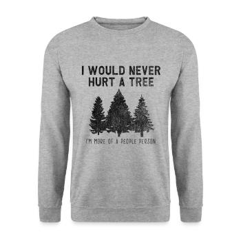 Plantes arbustives Nature environnement amoureux forêt nature - Sweat-shirt Unisexe - gris chiné - Devant - Alina (178cm) & Michal (187cm)