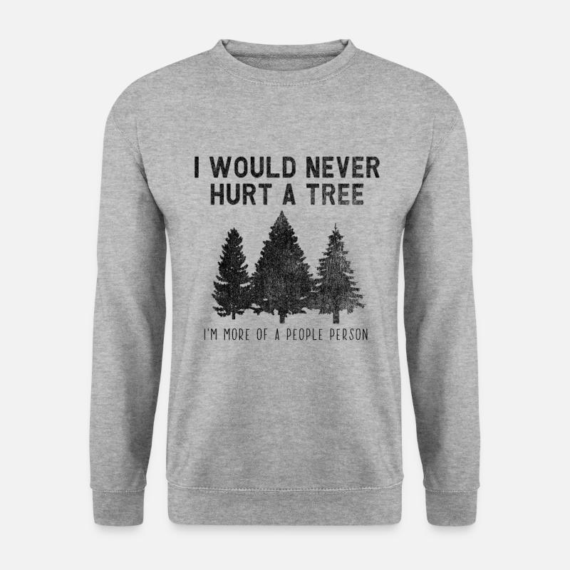Tree plant Nature environment lover forest nature - Unisex Pullover - Weißgrau meliert
