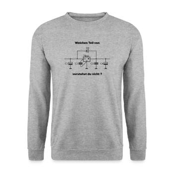 quelle partie de ... tu ne comprends pas - Sweat-shirt Unisexe - gris chiné - Devant - Alina (178cm) & Michal (187cm)