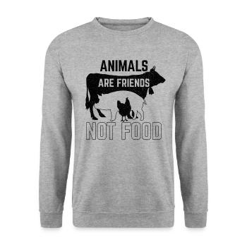 animaux - Sweat-shirt Unisexe - gris chiné - Devant - Alina (178cm) & Michal (187cm)