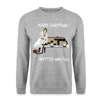 Christmas Movie Gift Griswold National Lampoon - Unisex Sweatshirt - salt & pepper - Front - Alina (178cm) & Michal (187cm)