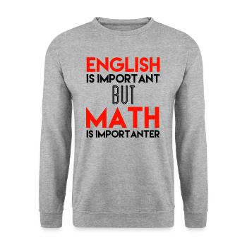 Mathematiker Geschenke Mathelehrer Schule Geschenk - Unisex Pullover - Weißgrau meliert - Vorne - Alina (178cm) & Michal (187cm)