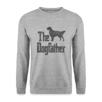 The Dogfather Golden Retriever chiens drôlement drôle - Sweat-shirt Unisexe - gris chiné - Devant - Alina (178cm) & Michal (187cm)