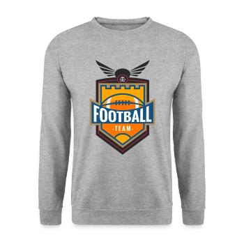 FOOTBALL TEAM - Unisex Sweatshirt - salt & pepper - Front - Alina (178cm) & Michal (187cm)