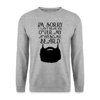 Beard - Beard - Unisex Sweatshirt - salt & pepper - Front - Alina (178cm) & Michal (187cm)