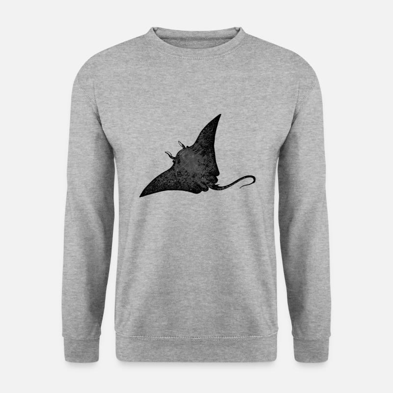 Rochen - Unisex Pullover - Weißgrau meliert