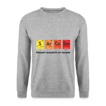 Science du sarcasme Chimie Blague - Sweat-shirt Unisexe - gris chiné - Devant - Alina (178cm) & Michal (187cm)