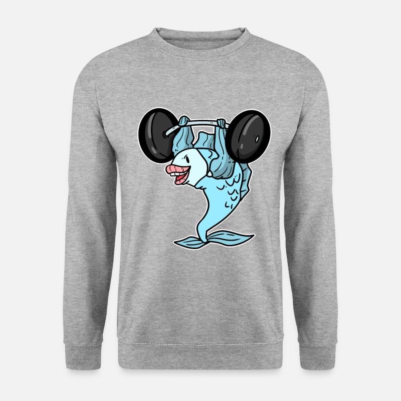 Pumping fish - Unisex Sweatshirt - salt & pepper