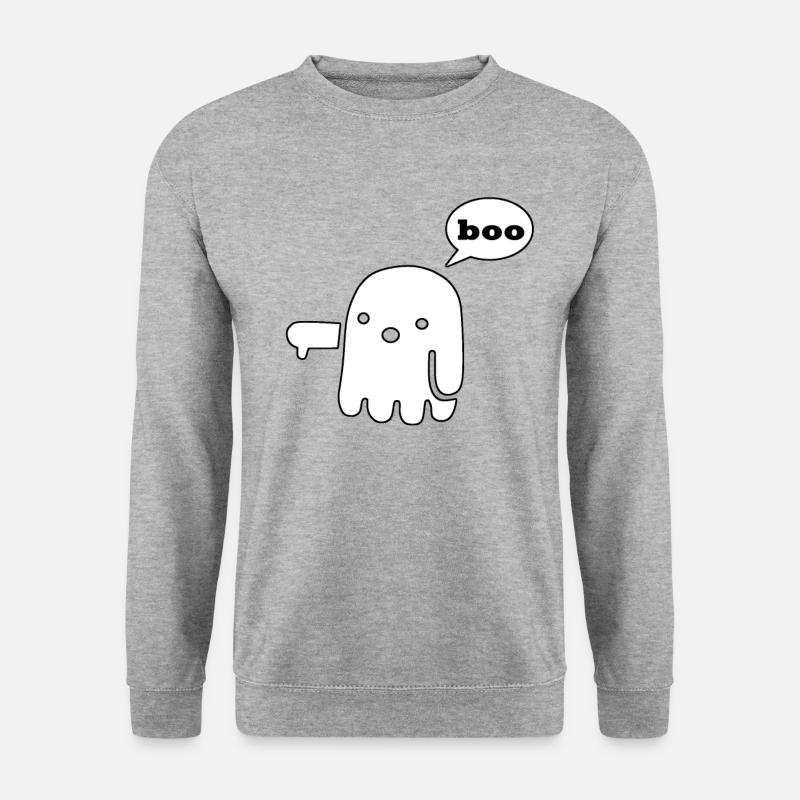 boo Geist lustig - Unisex Pullover - Weißgrau meliert