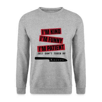 Cook Kitchen - Unisex Sweatshirt - salt & pepper - Front - Alina (178cm) & Michal (187cm)