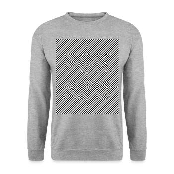 fck afd black and white - Sweat-shirt Unisexe - gris chiné - Devant - Alina (178cm) & Michal (187cm)
