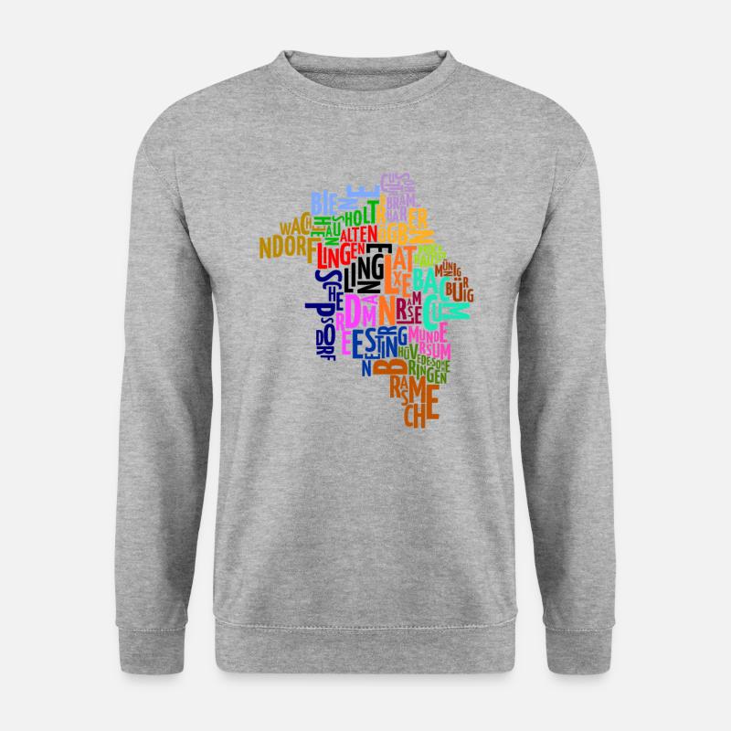 Lingen - Unisex Pullover - Weißgrau meliert