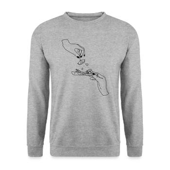 Nature joint - Unisex Sweatshirt - salt & pepper - Front - Alina (178cm) & Michal (187cm)