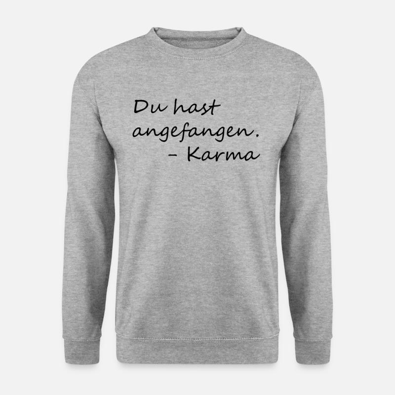 Karma - Unisex Pullover - Weißgrau meliert