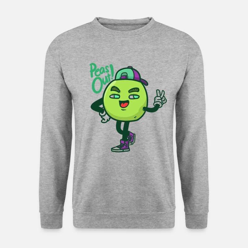 Pease out - Unisex Pullover - Weißgrau meliert